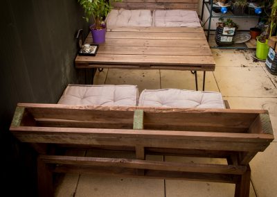 Salon de jardin balcon table basse pied Ripaton par Ambiance Palette (4)